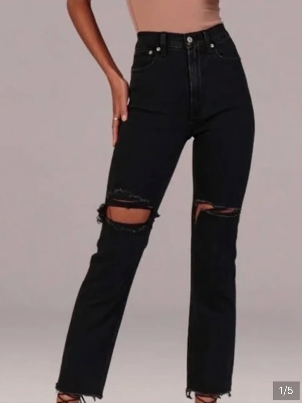 Abercrombie & Fitch Ankle Straight Ultra High Rise Jeans
